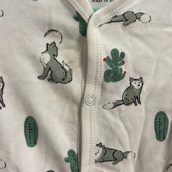 Roller Rabbit Howling Coyote Snap Footie - Picture 3 of 3